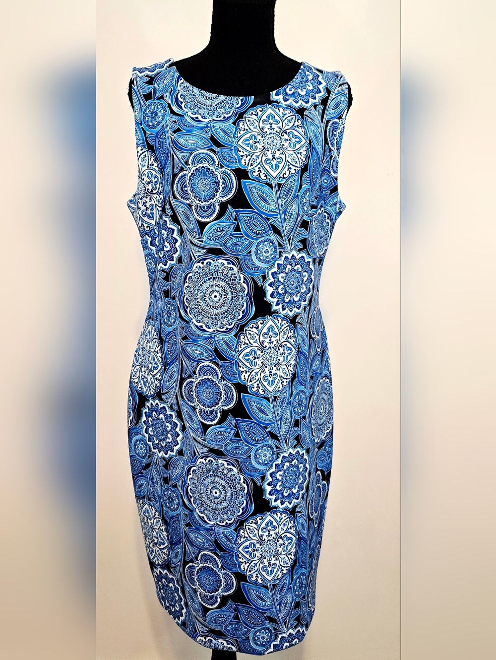 Tommy Hilfiger Paisley Sheath Dress Preppy Career Stretch Modest